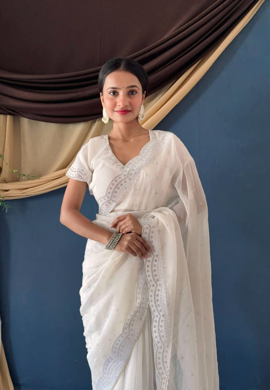 DIAMOND WORK SAREE
