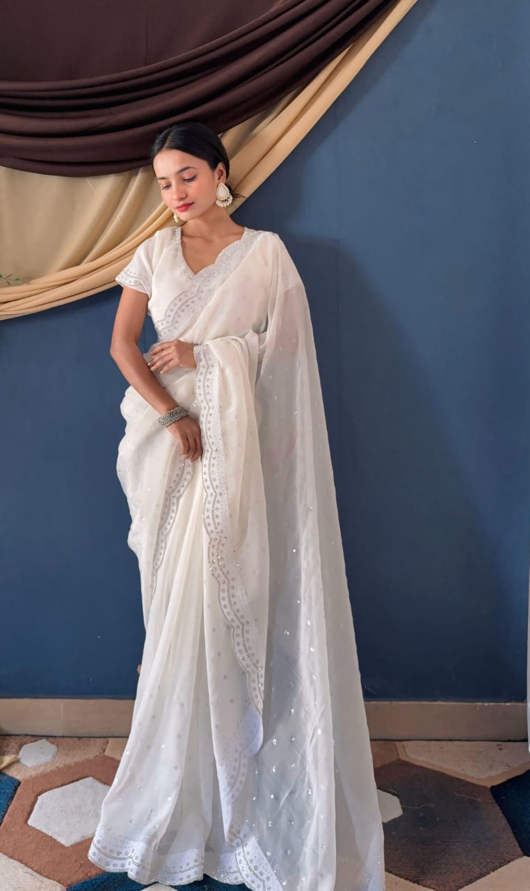 DIAMOND WORK SAREE