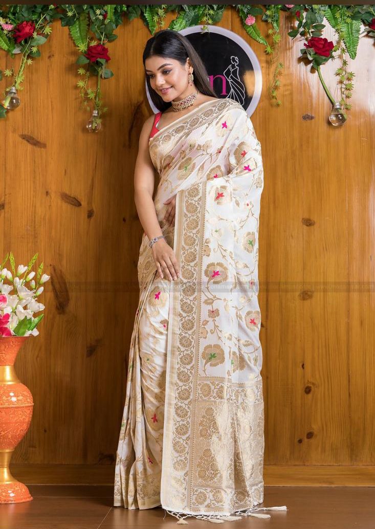 Banarasi Khadi Georgette Silk saree