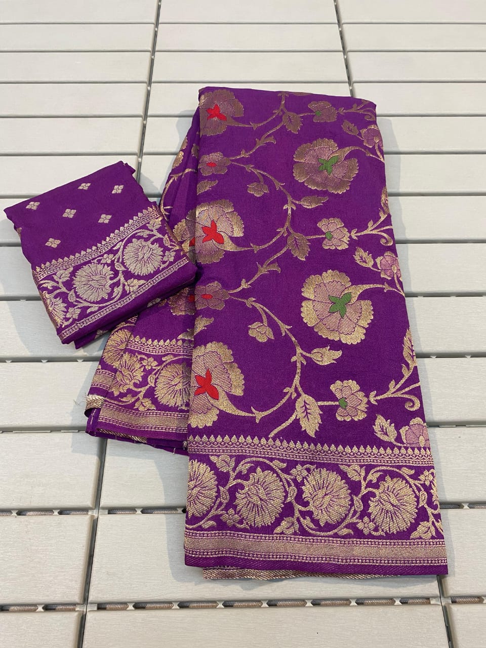 Banarasi Khadi Georgette Silk saree